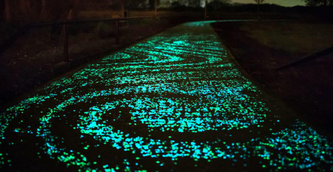Cement that glows in the dark