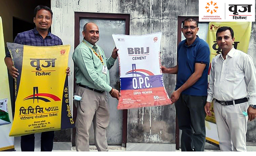 चितवनमा पत्रकार महासंघको भवन बनाउन पुष्पतारा केडिया सेवा फाउण्डेशन र वृज सिमेन्टको सहयोग
